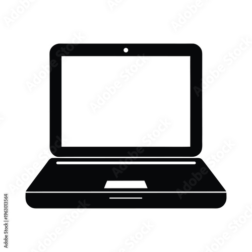 Laptop Computer Outline Vector Icon

