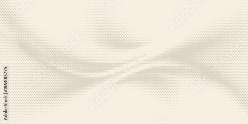 Vintage beige halftone paper texture. Retro craft ecru wallpaper with speckles, flecks, particles. Light cream grunge grain overlay background. Dirty dotted specked canvas material backdrop. Vector