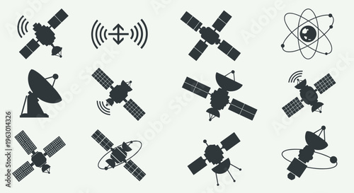 Satellites in Space Orbiting Technology.