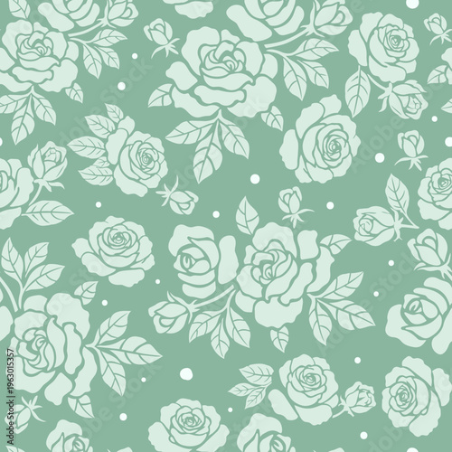 Small Scale Rose Pattern Seamless, Cute Nursery Textile Background