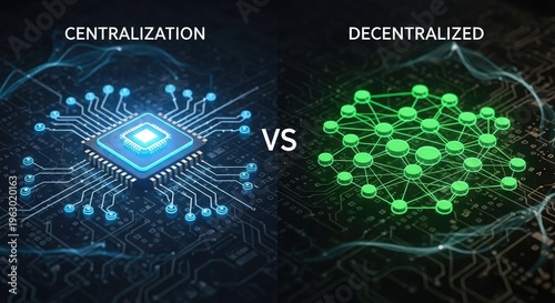 Centralization vs decentralization blockchain network comparison
