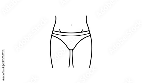 Human body shape lower body line icon anatomy vector illustration