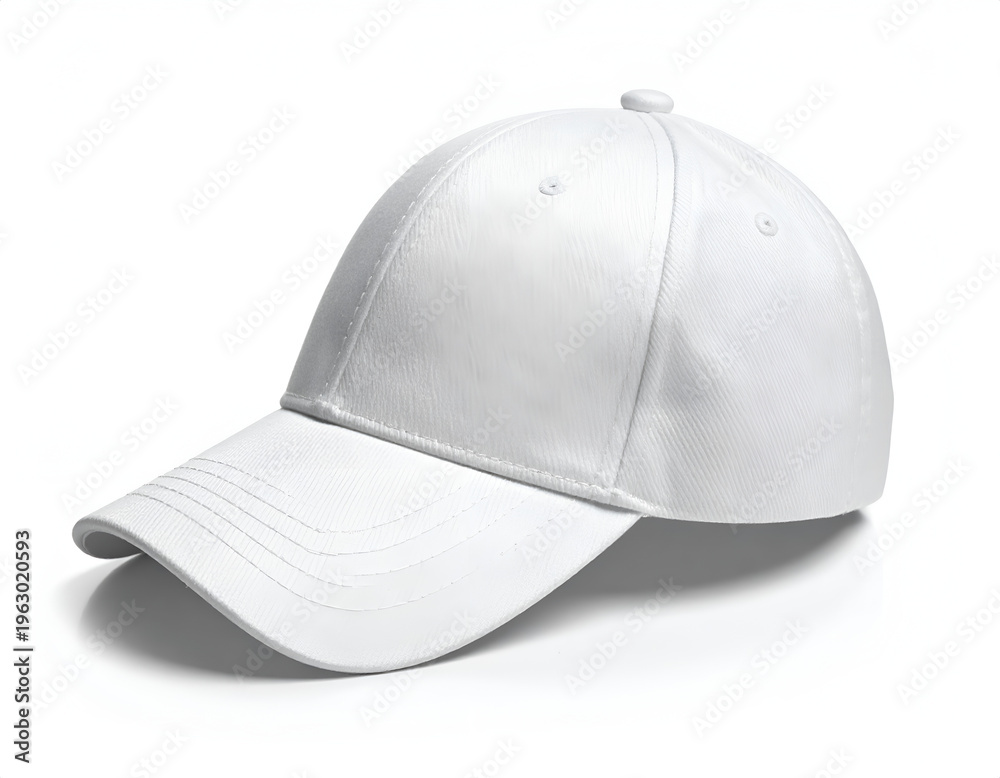 Fototapeta premium Plain white baseball cap, simple design
