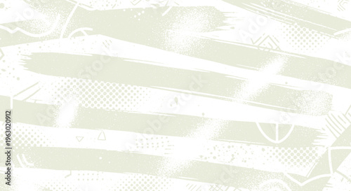 Soft cream abstract background with horizontal paint strokes and subtle geometric patterns, textured distressed design for versatile graphic use, brush stroke