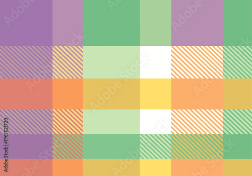 Modern tartan-inspired design with smooth gradients and soft intersecting stripes for visual appeal