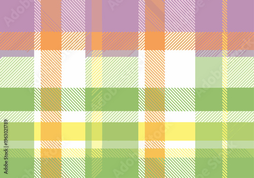 Modern fabric-inspired background with colorful stripes crossing into vibrant checkered harmony