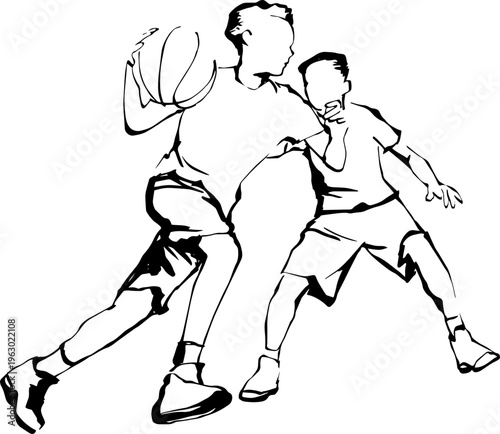 Dynamic Basketball Action Vector Silhouettes for Sports Branding and Tournament Promotion