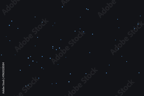 Fotografie A starry night sky with blue dots on black background