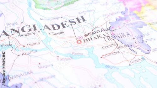 Map of Bangladesh: Dhaka, Cities, and Borders