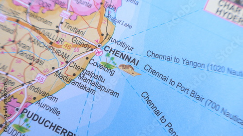 Chennai City on Detailed Map, India - Travel Planning