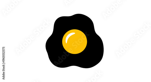 Abstract Fried Egg Graphic Design.