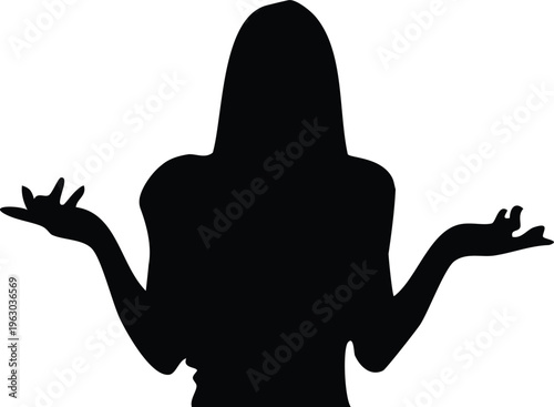 a mysterious silhouette of a person with arms outstretched as if embracing the unknown or reaching out for something unseen