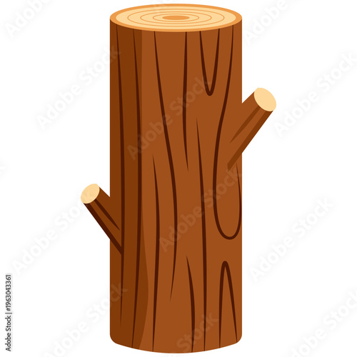 Standing brown tree trunk, timber, natural material, wood resource, organic forest, growth.