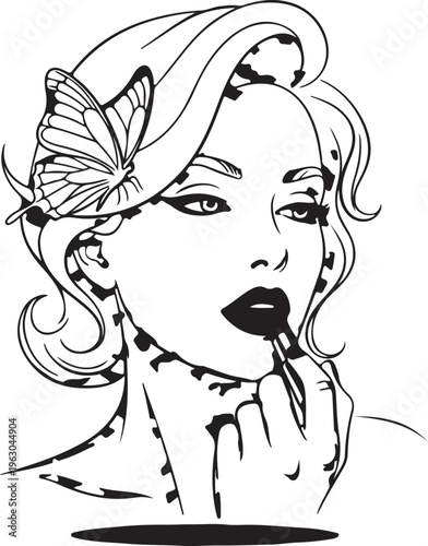 silhouette of a woman makeup