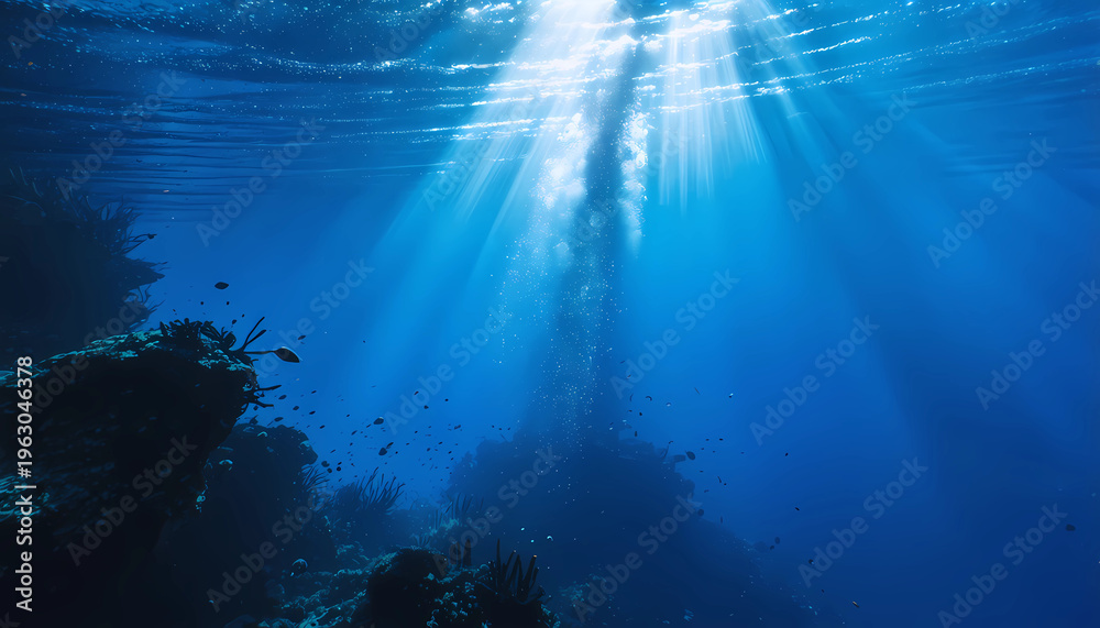 Obraz premium underwater view of the underwater world
