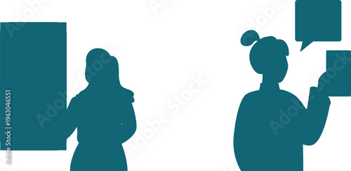 Two people engaging in a brainstorming session with one presenting ideas and the other listening attentively