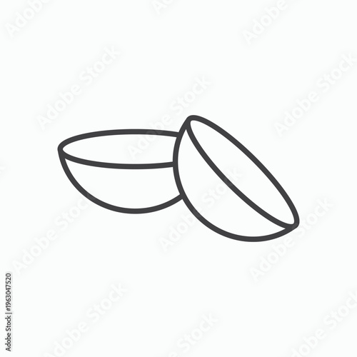 contact lenses icon design element isolated on white for web