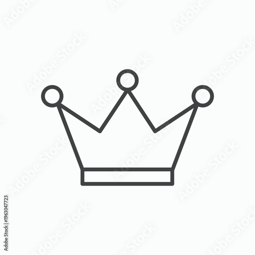Crown icon design element isolated on white for web