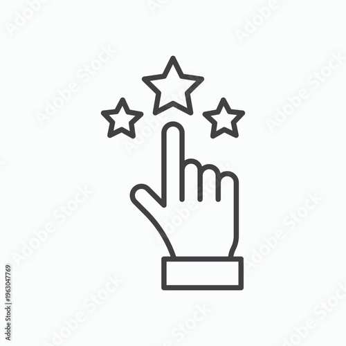 Customer feedback icon design element isolated on white for web