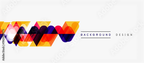 Abstract colorful waves, geometric shapes. Modern design element for backgrounds, banners, presentations. Vibrant hues create dynamic visual impact.