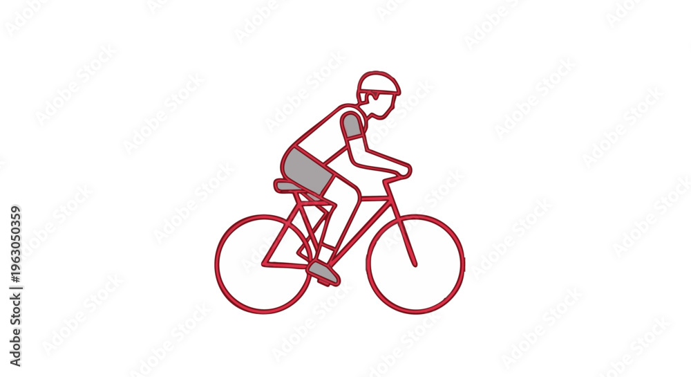 Fototapeta premium Person riding a bicycle