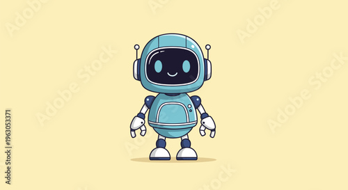 Cute Cartoon Robot Character Illustration 17.