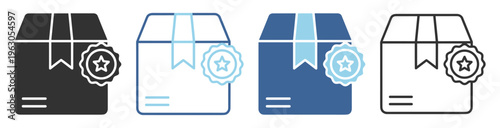 Package transport delivery logistics commerce icon on transparent background