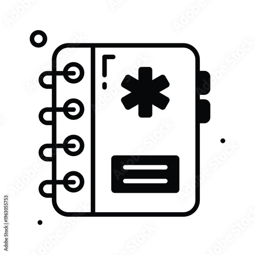 Trendy glyph icon for hospital directory and navigation system