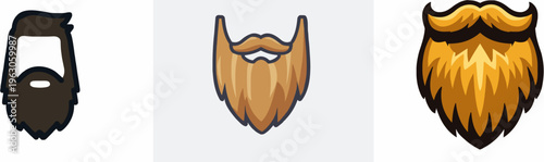 Handsome bearded man with a beard and mustache