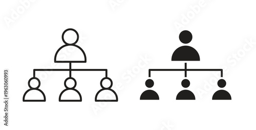 Department head icon in black color. Vector icons on white background