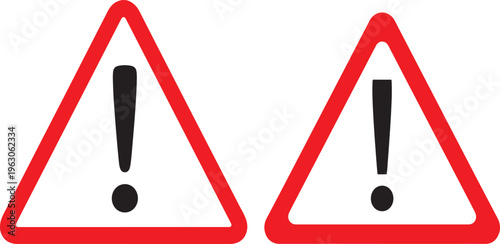 Warning sign with exclamation mark