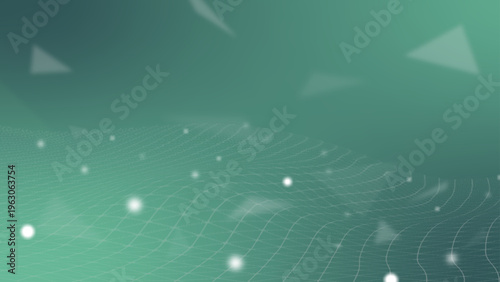 16:9_Network_polygon_green background