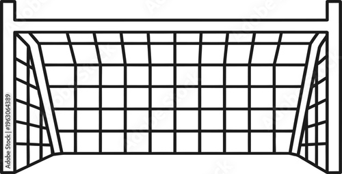 Soccer goal net illustration