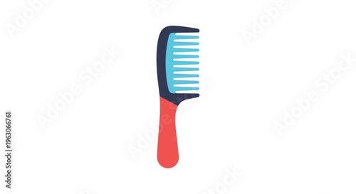 Colorful hairbrush in simple illustration for beauty care