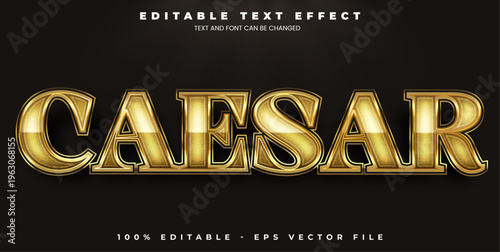 Caesar editable text effect in modern trend style