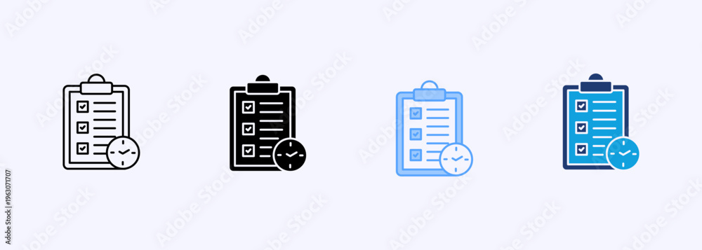 Fototapeta premium Planning Icon Set Multistyle Various Collection Element For Design