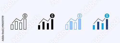 Forecasting Icon Set Multistyle Various Collection Element For Design