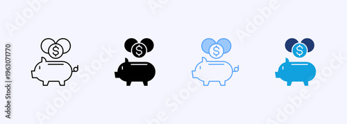 Savings Icon Set Multistyle Various Collection Element For Design