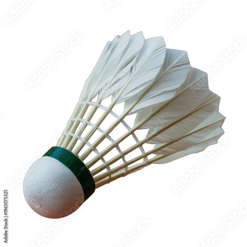 Badminton Shuttlecock Isolated On Black Background For Sports Equipment Concepts