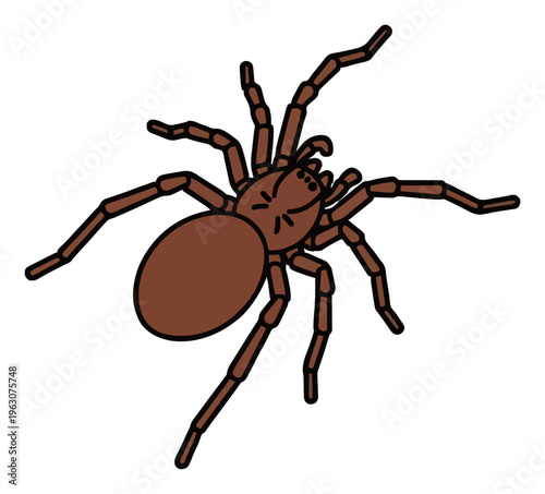 Large huntsman spider illustration top view isolated.... Generative AI