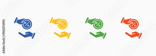 Subsidies Icon Set Color Multiple Style Collection Element For Design