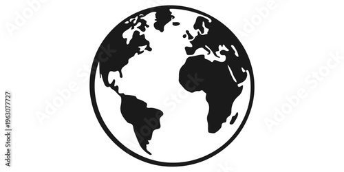 A 3d blue earth globe vector illustration featuring a world map with continents like North America and Asia on a global sphere concept for geography business or travel