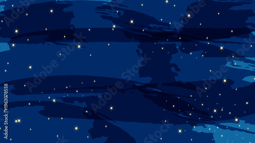 キラキラ輝く星空の背景
A sparkling starry sky background