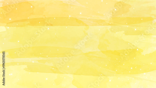 キラキラした輝きと黄色の水彩背景
Sparkling shimmer and a yellow watercolor background