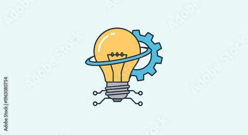 Innovation Idea Light Bulb Concept.