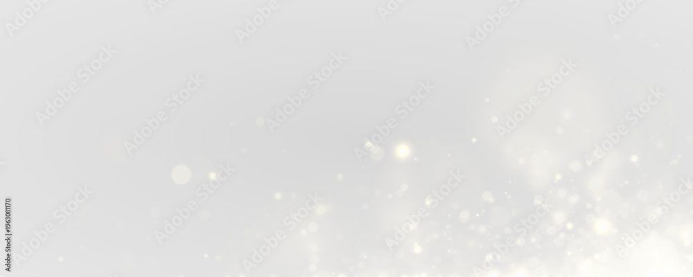 Fototapeta premium Golden dust glows in radiant light with sparkle, shimmer. Twinkle particles and stardust highlights flare over bokeh while sparks, glitter, lens flare, glare create magical festive PNG illustration.