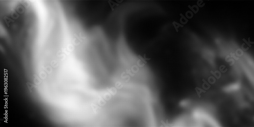 Abstract Black Halftone Dot Pattern Background with Grunge Speed Lines Texture and Distorted Polftone Vector Effect for Modern Graphic Design Layout and Poster Backgrounds