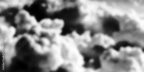 Abstract Black Halftone Dot Pattern Background with Grunge Speed Lines Texture and Distorted Polftone Vector Effect for Modern Graphic Design Layout and Poster Backgrounds