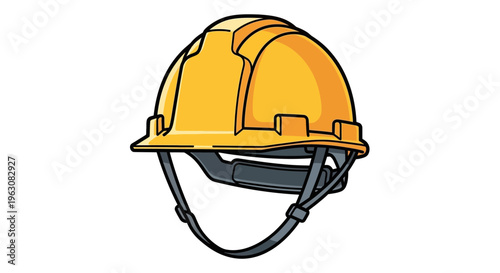 Yellow Hard Hat Safety Helmet.