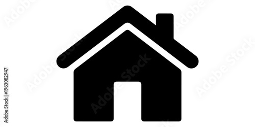 3D house icon and real estate symbol vector illustration featuring a residential building design with a roof and window on a white background for web business and property sale logo